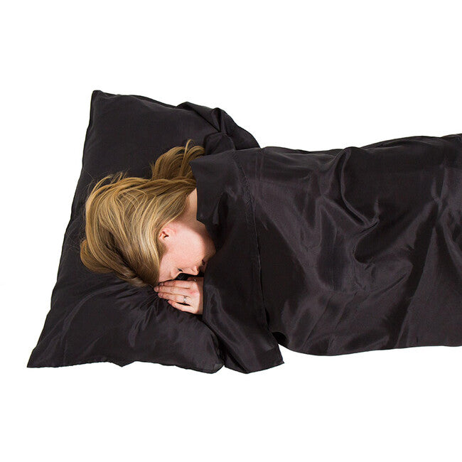 Lifeventure Silk Ultimate Sleeping Bag Liner, Black