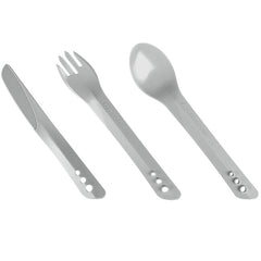 Lifeventure Ellipse Cutlery Set pribor plastičen, svetlo siv