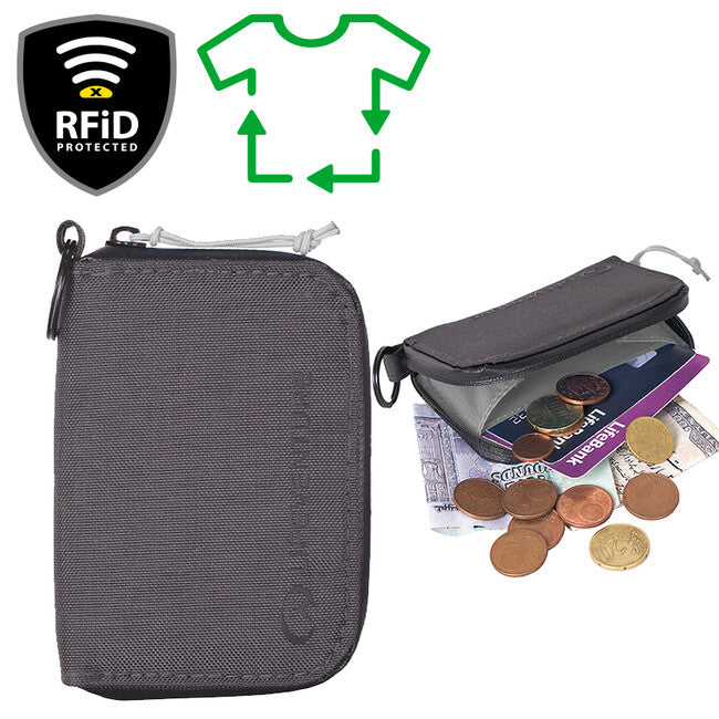 Lifeventure RFiD žepna denarnica, siva