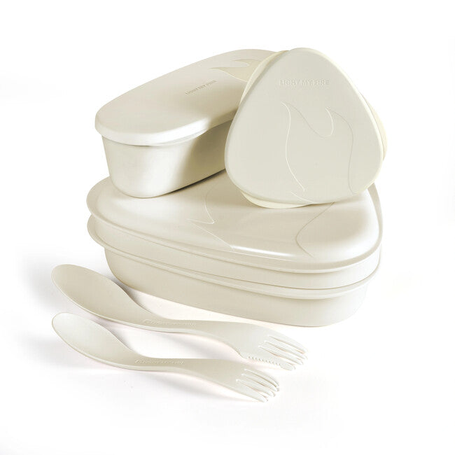 LIGHT MY FIRE LunchKit 2.0 kosila komplet, kremasta
