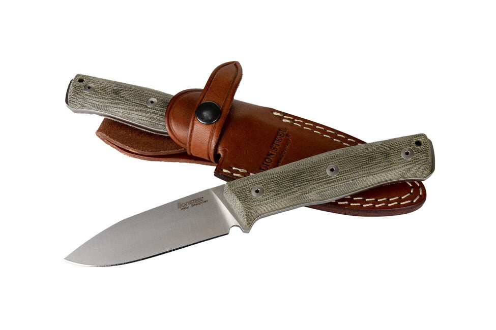 Lionsteel B35 CVG nož bushcraft s fiksnim rezilom iz nerjavečega jekla Sleipner tipa