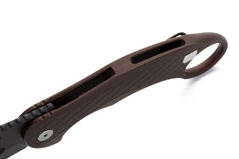 Lionsteel L.E. ONE 1 A EB Μαχαίρι Τύπου KARAMBIT Emerson Design Αποτέλεσμα Συνεργασίας, Earth Brown/Chemical Black