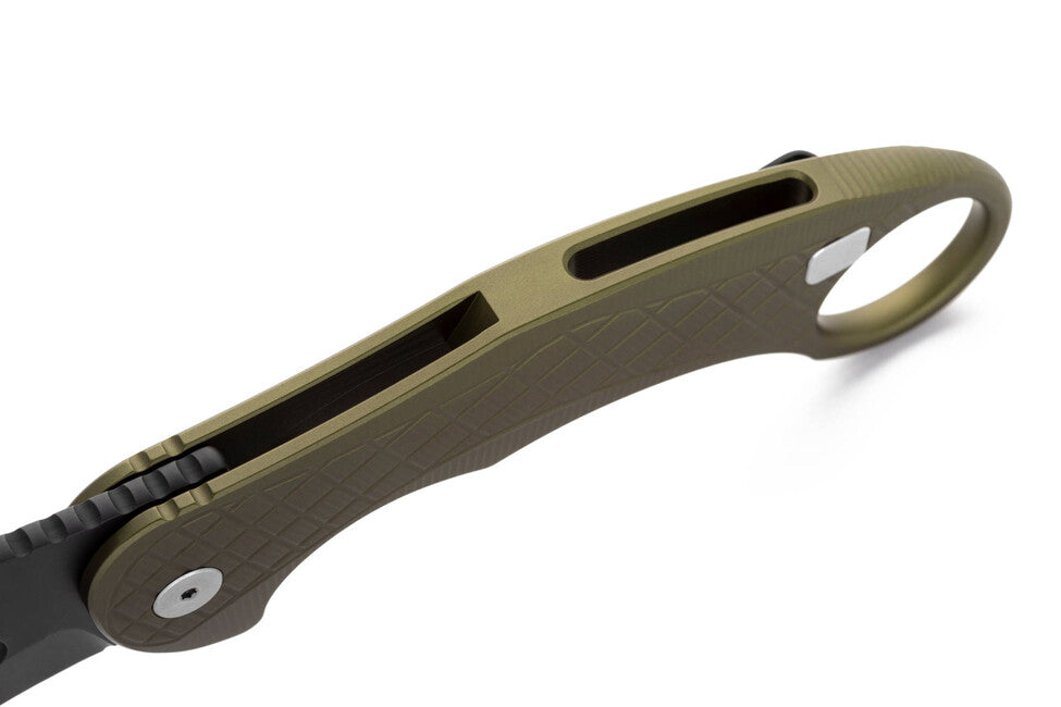 Lionsteel L.E. ONE 1 A GB Μαχαίρι τύπου KARAMBIT Green/Chemical Black, αναπτυγμένο σε συνεργασία με Emerson Design