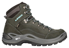 LOWA Renegade GTX Mid Ls women's trekking shoes, asphalt/turquoise