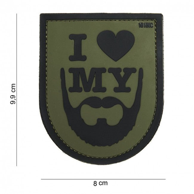 WARAGOD našitek PVC "I love my beard"