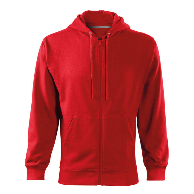 Malfini Trendy Zipper pulover moški 300g/m2, rdeč