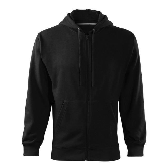 Malfini Trendy Zipper pulover 300g/m2, črna