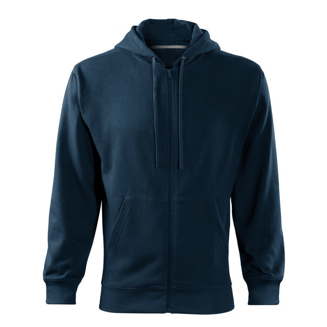 Malfini Trendy Zipper pulover 300g/m2, temno moder
