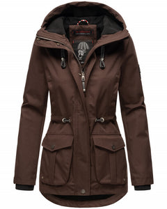 Marikoo BABETAA PRINCESS women's transitional jacket with hood, Dark choco