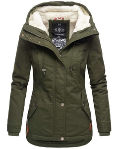 Marikoo BIKOO women's winter hooded jacket, green