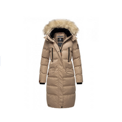 Marikoo Schneesternchen women's winter hooded jacket, Taupe