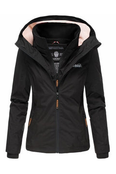 Marikoo ERDBEERE women's transitional jacket with hood, black