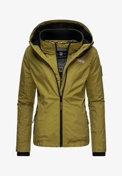 Marikoo ERDBEERE women's transitional jacket with hood, Moss green