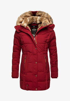 Marikoo LIEBLINGS JACKE ženska zimska jakna s kapuco, Blood red