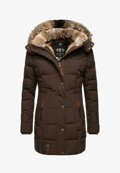 Marikoo LIEBLINGS JACKE ženska zimska jakna s kapuco, Dark brown