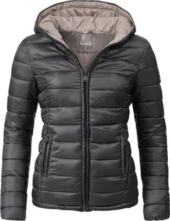 Marikoo Lucy women's transitional jacket with hood, black