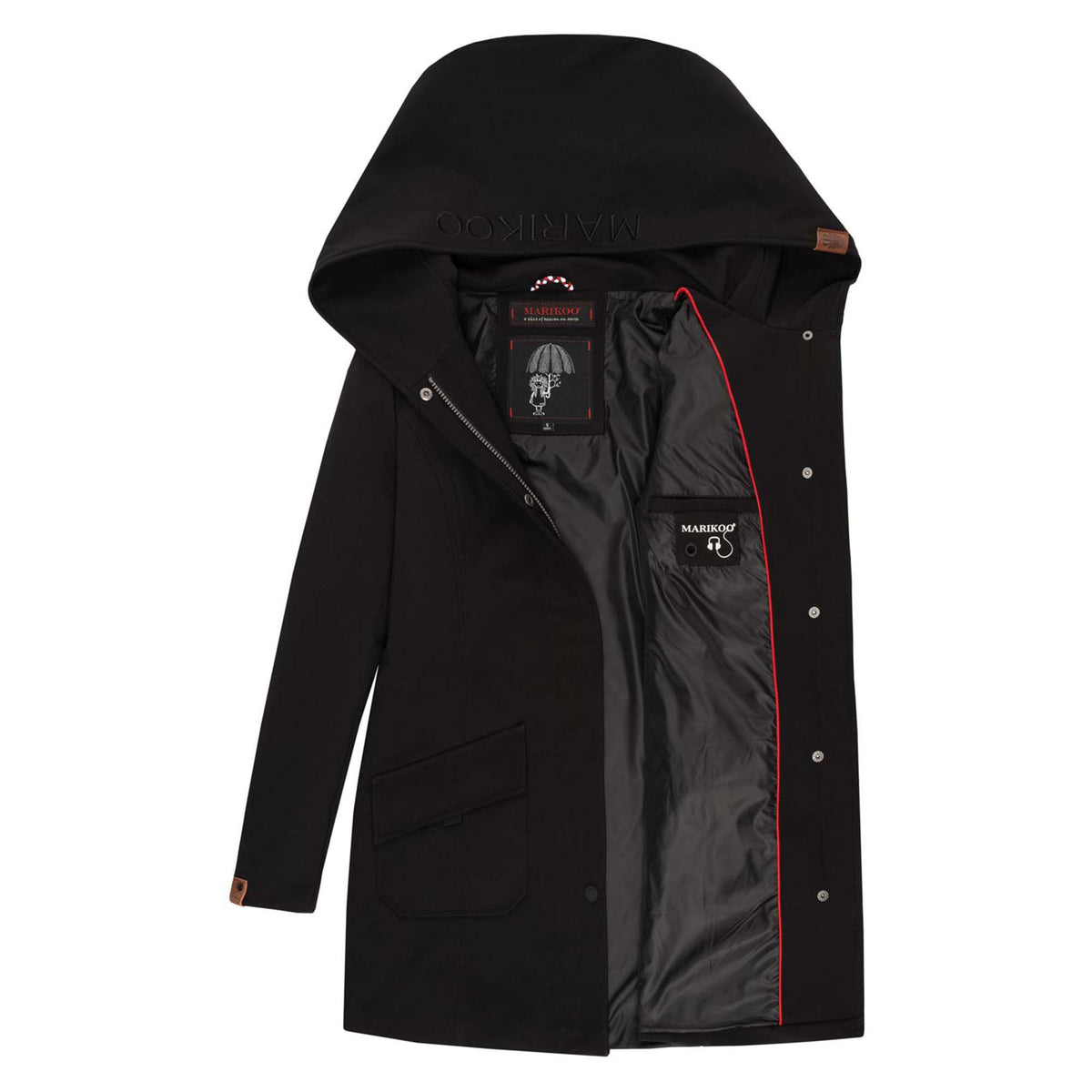 Marikoo Mayleen dámska softshell bunda, čierna