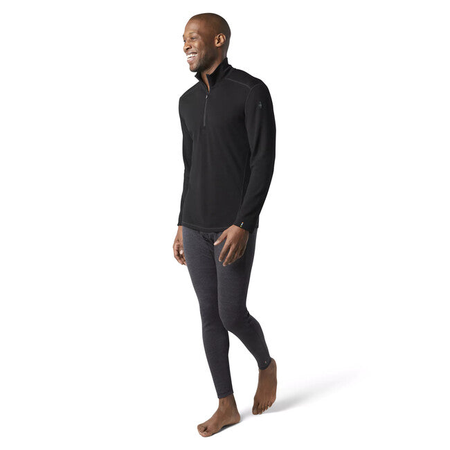 Smartwool CLASSIC THERMAL MERINO spodnje hlače M 1/4 ZIP B BL, črne