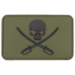 MFH 3D Skull with Sword Velcro Patch, Olive