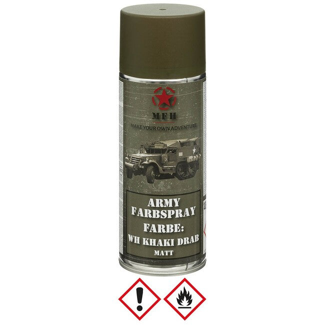 MFH vojaška barva v spreju WH KHAKI DRAB mat, 400 ml