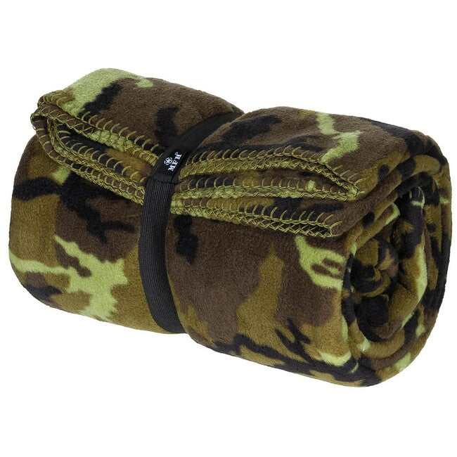 MFH Fleece Blanket M 95 CZ, Camouflage, approx. 200 x 150 cm