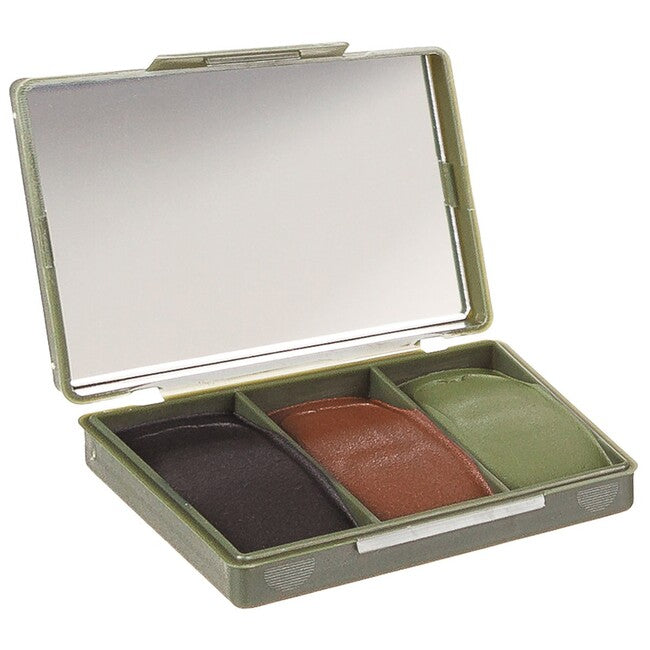 MFH GB Camo Face Paint s ogledalom, 3 barve, 45 g
