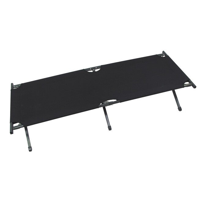 MFH Camping Folding Lounger 190 x 66 x 42cm, Black