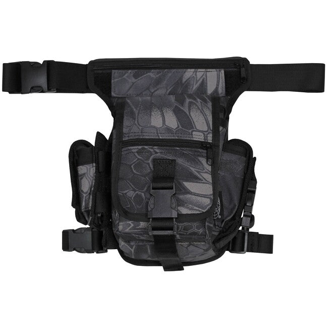 MFH pasna torbica s fiksacijo na nogo in pas, snake black