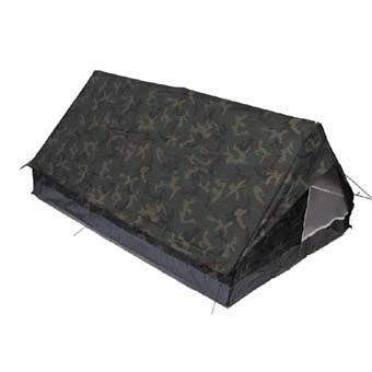 MFH minipack šotor za 2 osebi, Woodland 213x137x97cm