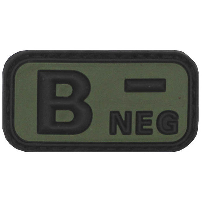 WARAGOD 3D B Negative našitek 5x2,5cm, črn