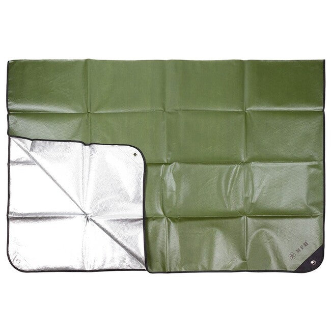 MFH Emergency Tarp, Olive Green, Aluminum-Coated One Side
