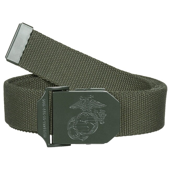 MFH USMC Web Belt pas, OD zelena, cca 3,5 cm
