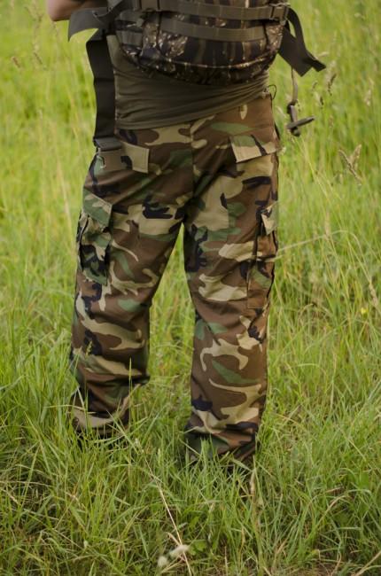 MFH BDU hlače moške Rip-Stop, Woodland