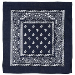 MFH Scarf, Navy Blue-White, Approx. 55 x 55 cm, Cotton