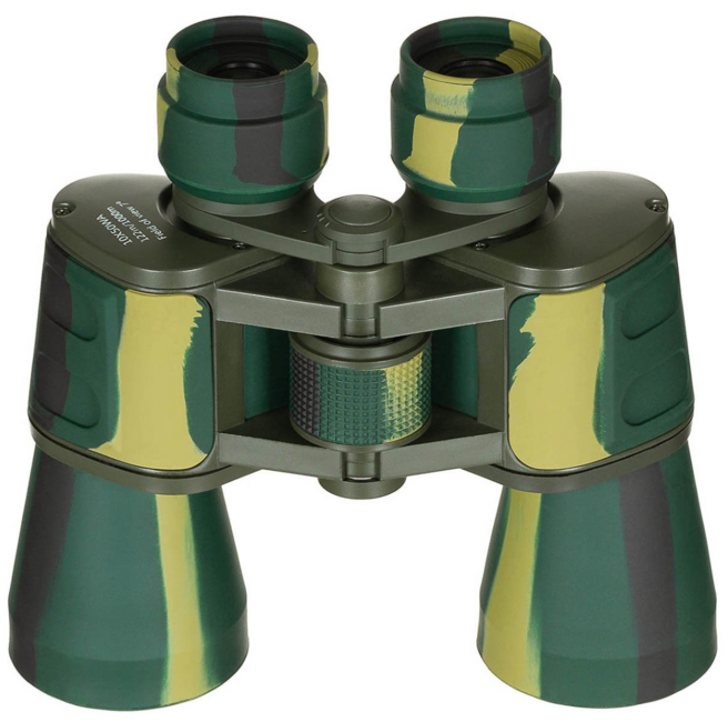 MFH zložljiv daljnogled 10 x 50 s rubinastim lečem, Woodland
