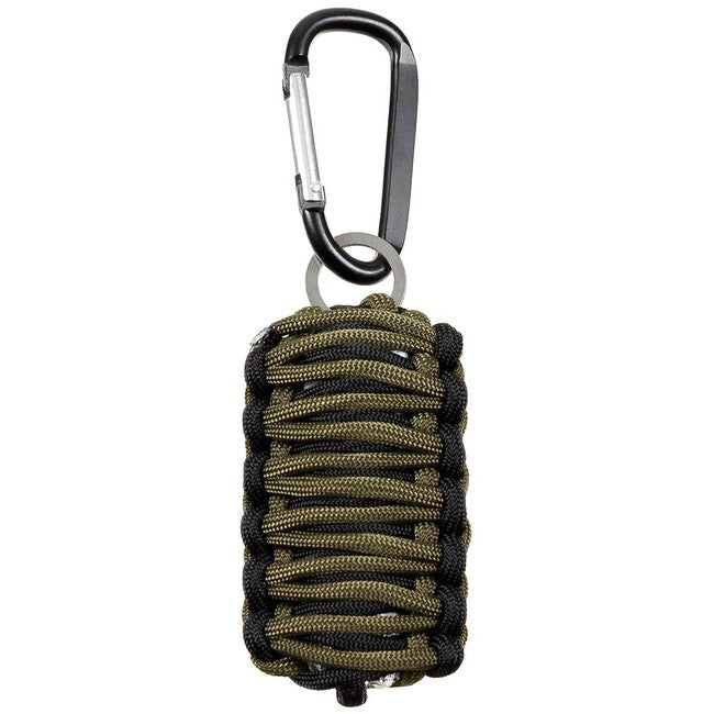 MFH Parachute Cord komplet za preživetje, OD green/črna
