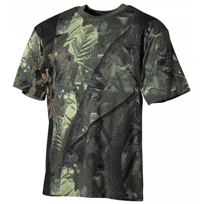 MFH majica hunter vzorec real tree, zelena