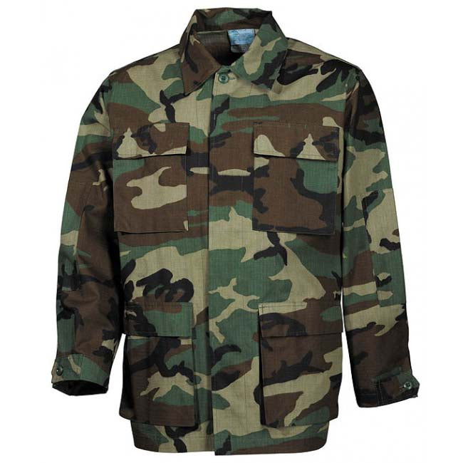 MFH US BDU Rip-Stop Shirt, Woodland