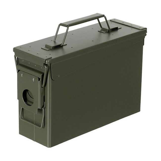 MFH US M19A1 kovinski zaboj za municijo, olivno zelen 27,9 x 9,2 x 18,4 cm