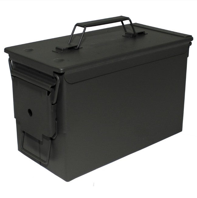MFH US M2A1 kovinski zabojnik za municijo, olivno zelen 30 x 15,5 x 19 cm