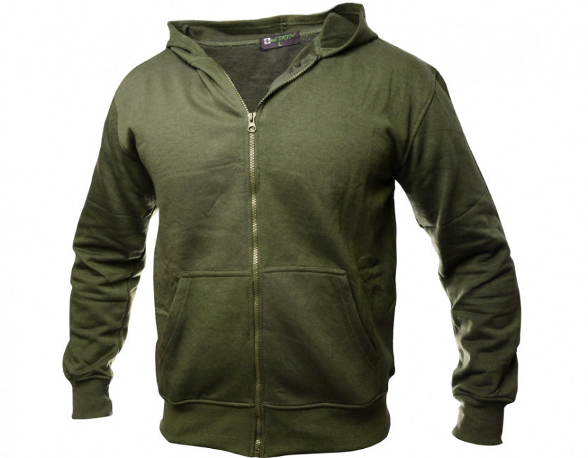 O&T Andskin Zipper pulover s zadrgo, olivno zelena