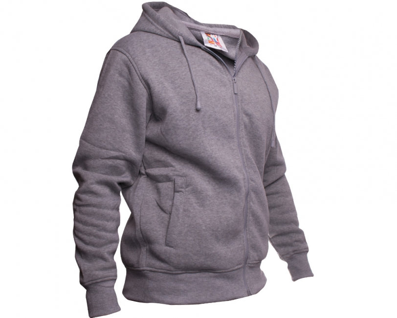 O&T Paulo High Zipper pulover s kapuco, siva
