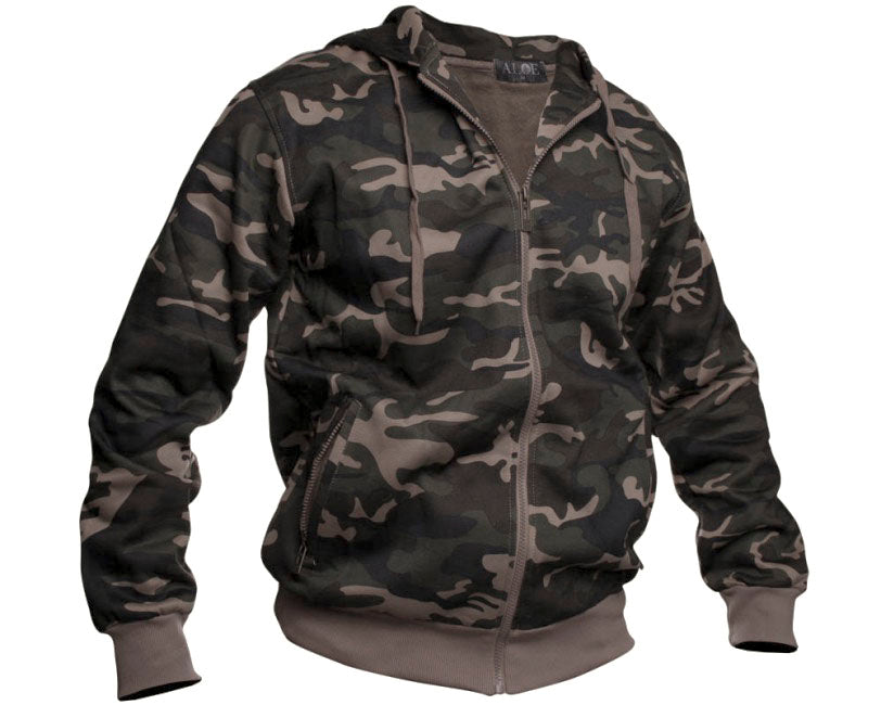 O&T AloeStar High Zipper pulover s kapuco, maskačna zelena