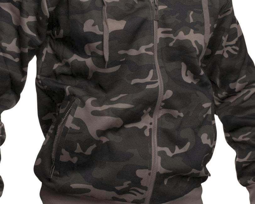 O&T AloeStar High Zipper pulover s kapuco, maskačna zelena
