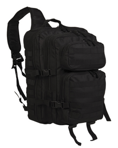 Mil-Tec Assault large enopoprugovi nahrbtnik, črn 29L