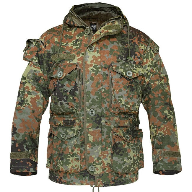 Mil-Tec LIGHT WEIGHT flecktarn softshell jakna s kapuco