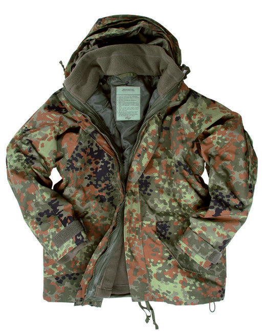 Mil-Tec US jakna s flisastim vložkom, flecktarn