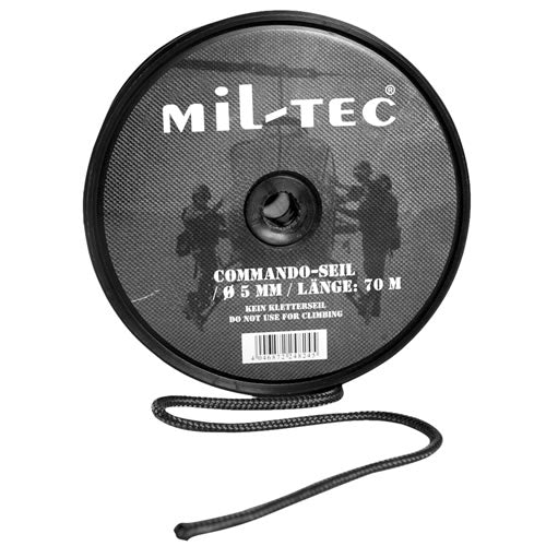Mil-Tec COMMANDO vrv 5 mm, črna (70 m)