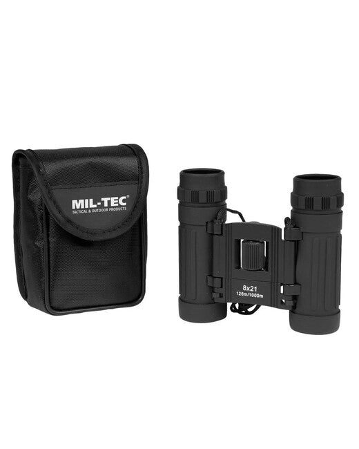 Mil-Tec zložljiv daljnogled 8x21, črn