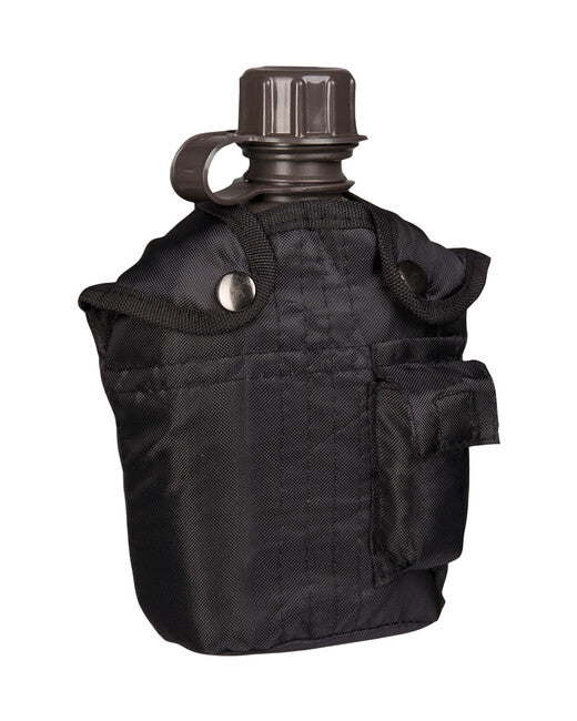 Mil-Tec US IMPORT Πολεμική Φιάλη με Θήκη 1L, Μαύρο